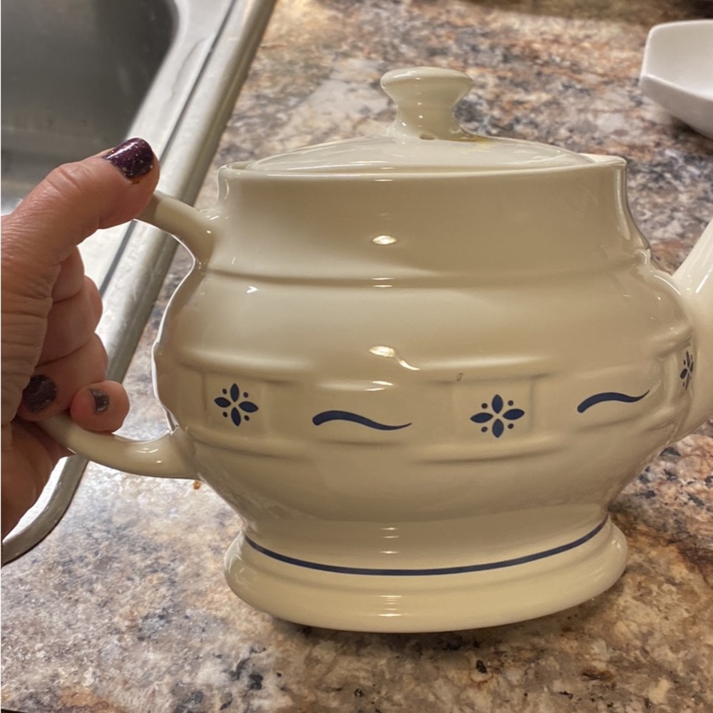 Longaberger Teapot - Blue